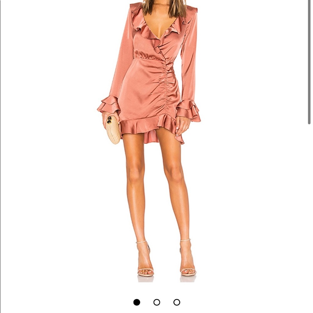 Brand new mini ruffle dress in champagne color